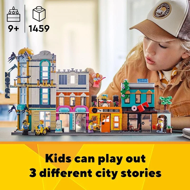 Encouraging social interaction LEGOLEGO Creator Main Street 31141 Building Toy Set (1,459 Pieces) -  (COD Not Available)