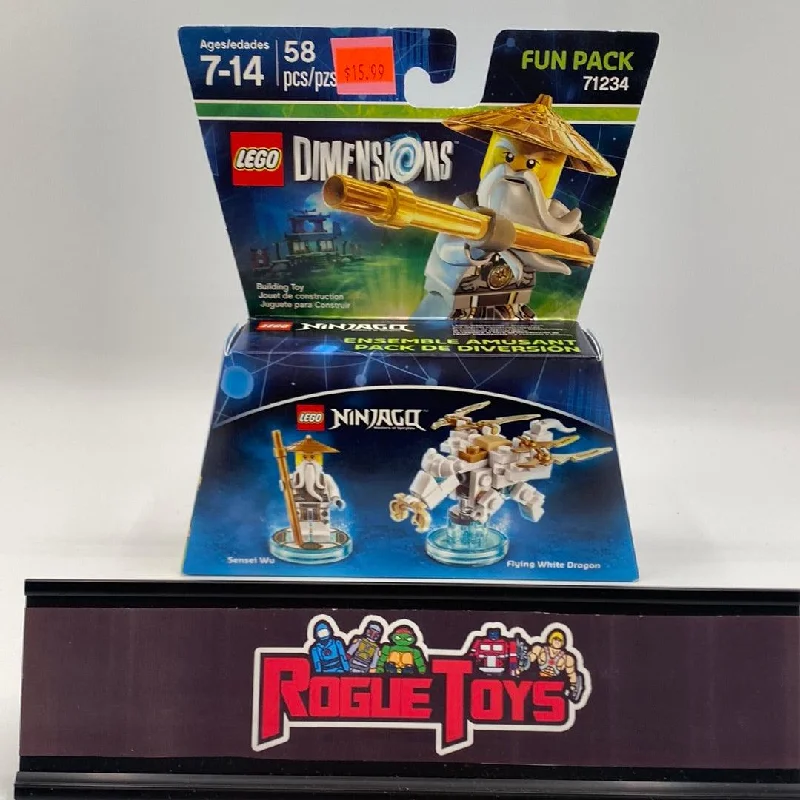 Offering endless joy LEGOLego Dimensions Fun Pack 71234 Ninjago Masters of Spinjitzu Sensei Wu & Flying White Dragon