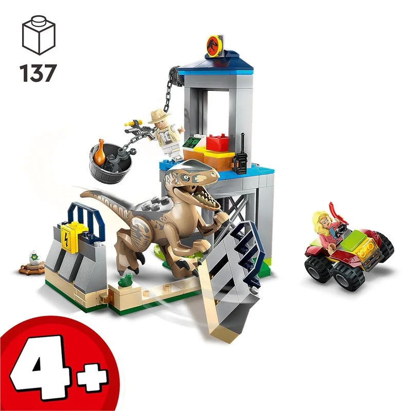 Timeless and classic LEGO toysLEGO Jurassic Park Velociraptor Escape 76957 Building Toy Set (137 Pieces)