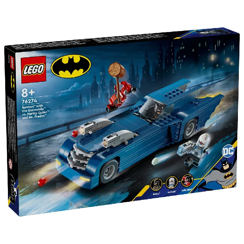 Adorable and charming LEGO charactersLEGO® Marvel Batman™ And Batmobile™ mod Harley Quinn™ And Mr. Freeze™