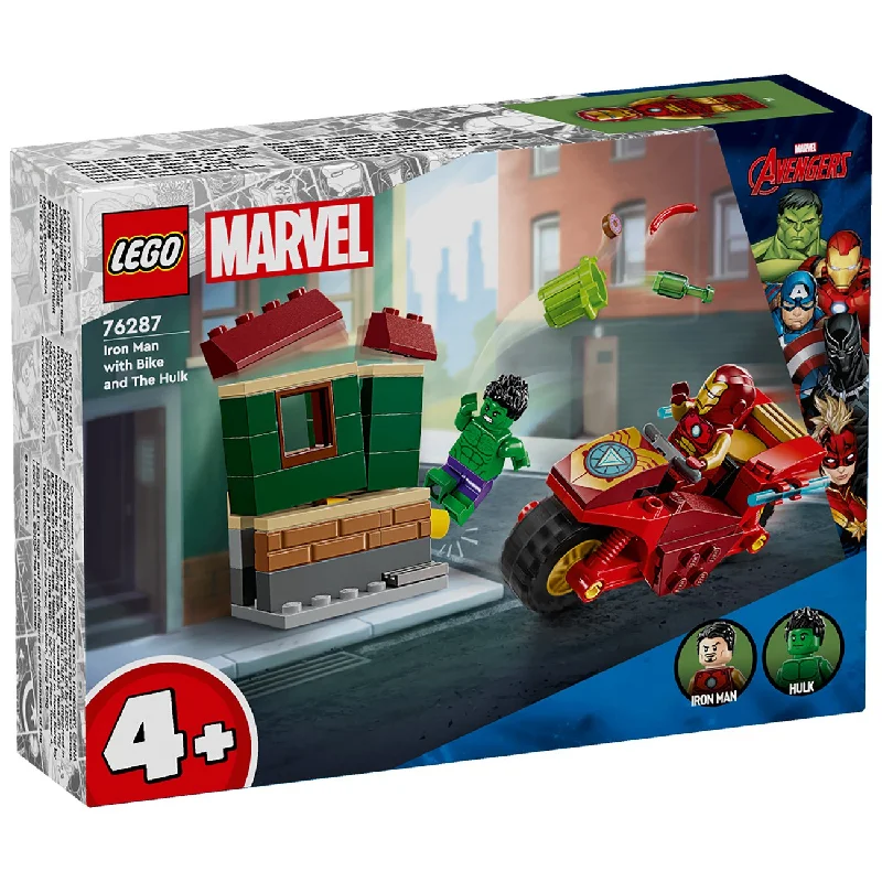 Encouraging social interaction LEGOLEGO® Marvel Iron Man with Motorcycle and Hulk