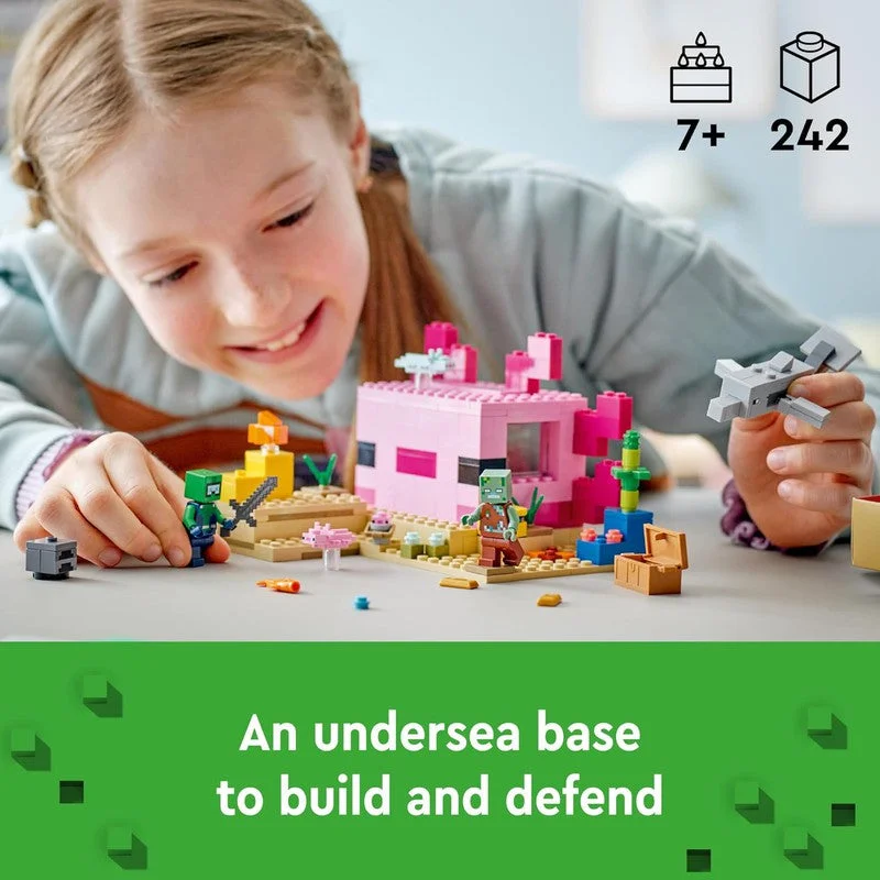 Customizable and personalized LEGO optionsLEGO Minecraft The Axolotl House 21247 Building Toy Set (242 Pieces) Customizable and personalized LEGO optionsLEGO Minecraft The Axolotl House 21247 Building Toy Set (242 Pieces)