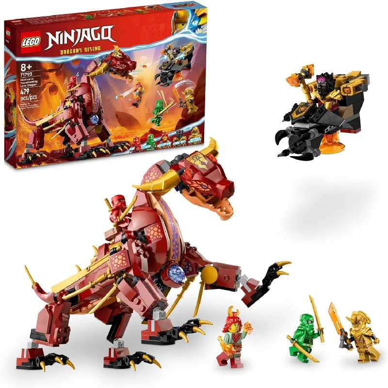 Encouraging hand-eye coordination LEGOLEGO NINJAGO Heatwave Transforming Lava Dragon 71793 Building Toy Set