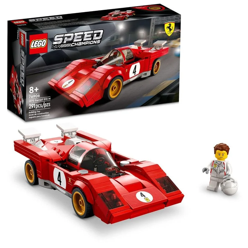 Stimulating and engaging LEGO playLEGO Speed Champions 1970 Ferrari 512 M 76906 Toy Building Kit (291 Pieces)