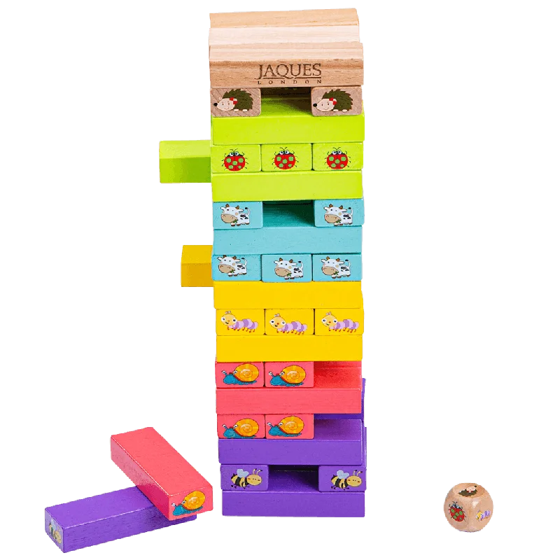 enchanting wooden toys that spark imagination Tumble Tower Game - Wooden Animal Blocks & Dice enchanting wooden toys that spark imagination Tumble Tower Game - Wooden Animal Blocks & Dice