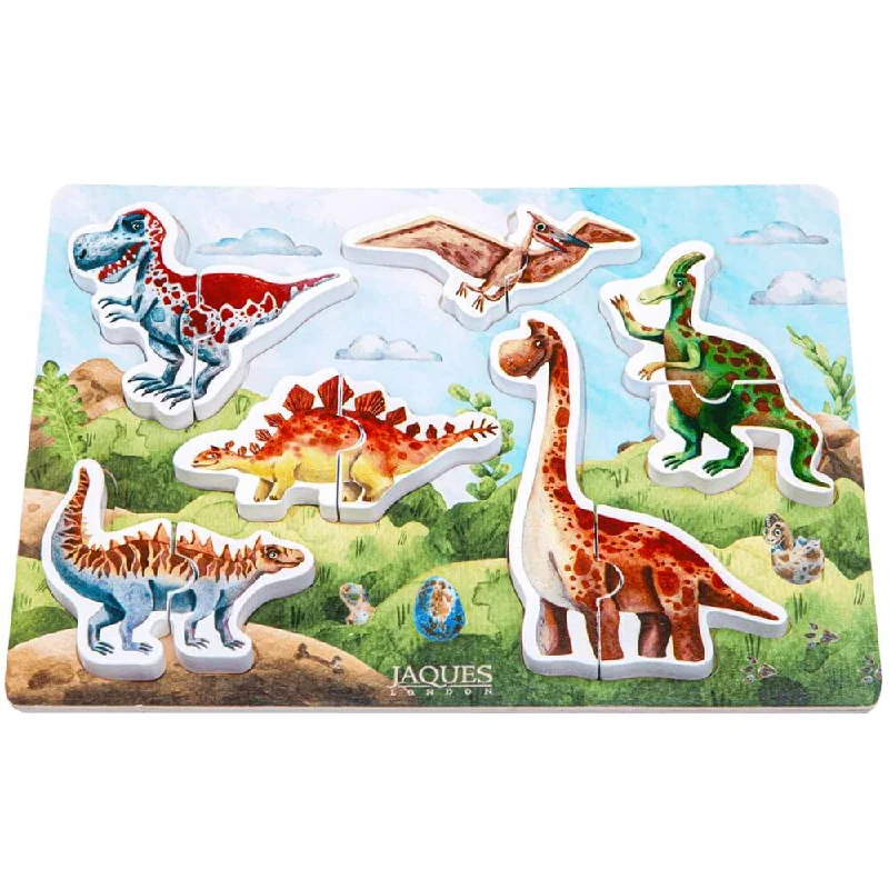 enchanting wooden toys that spark imagination                   Wooden Dinosaur Puzzle - Kid's Puzzle Board