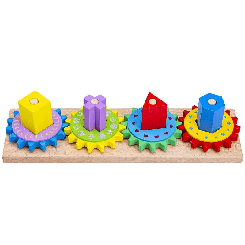 safe and child-appropriate wooden toys for different stages of development                   Wooden Gear Puzzle - Kids Puzzle Board