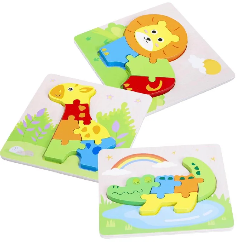vibrant and colorful wooden toys for toddlers                   Wooden Kids Puzzle - Animal Puzzle