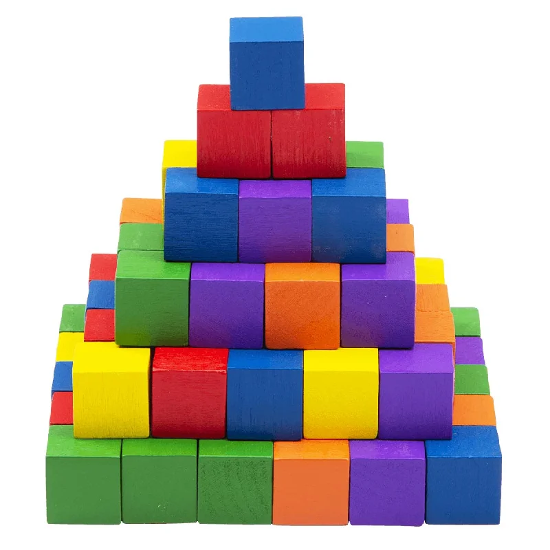 play-value packed wooden toys                   Small Wooden Blocks - Construction Cubes for Kids
