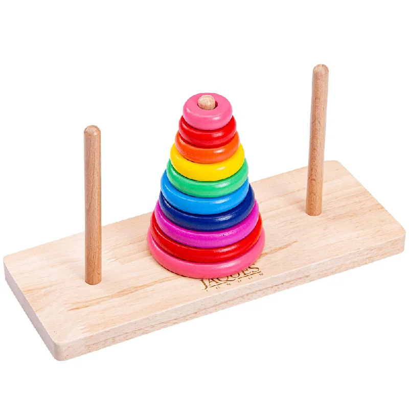 skillfully made wooden toys               Tower of Hanoi - Stacking Game for Children