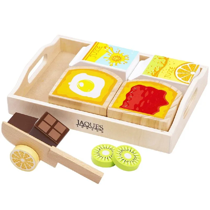 naturally finished and non-toxic wooden toys Wooden Breakfast in Bed Set - Play Food Set naturally finished and non-toxic wooden toys Wooden Breakfast in Bed Set - Play Food Set