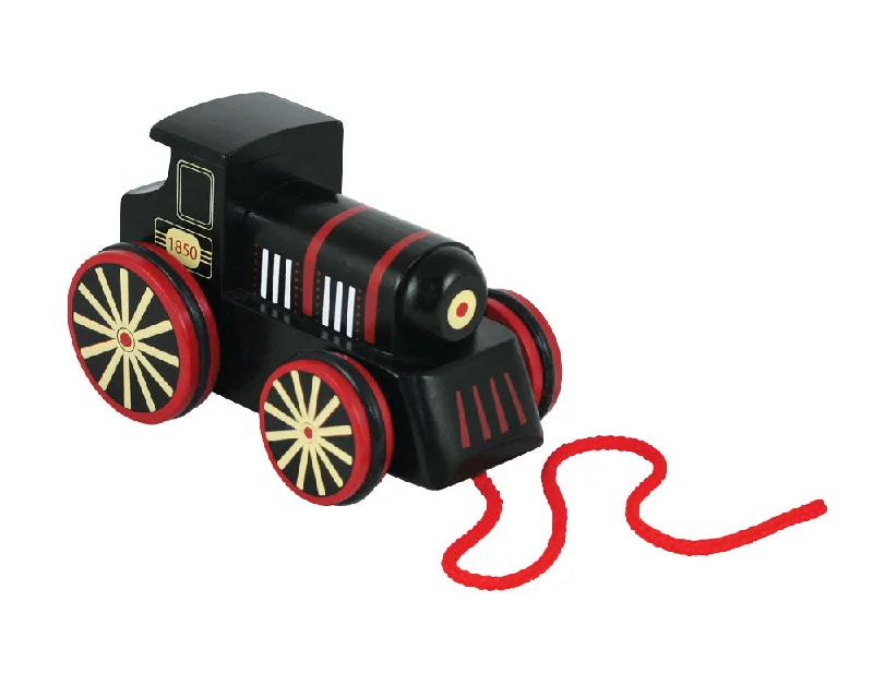 intricately carved wooden toys                   Li’l Chugs - Wooden Pull Along Steam Engine