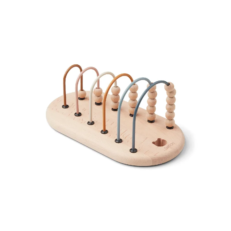 engaging wooden toys                   Wooden Bead Maze - Blue Multi Mix