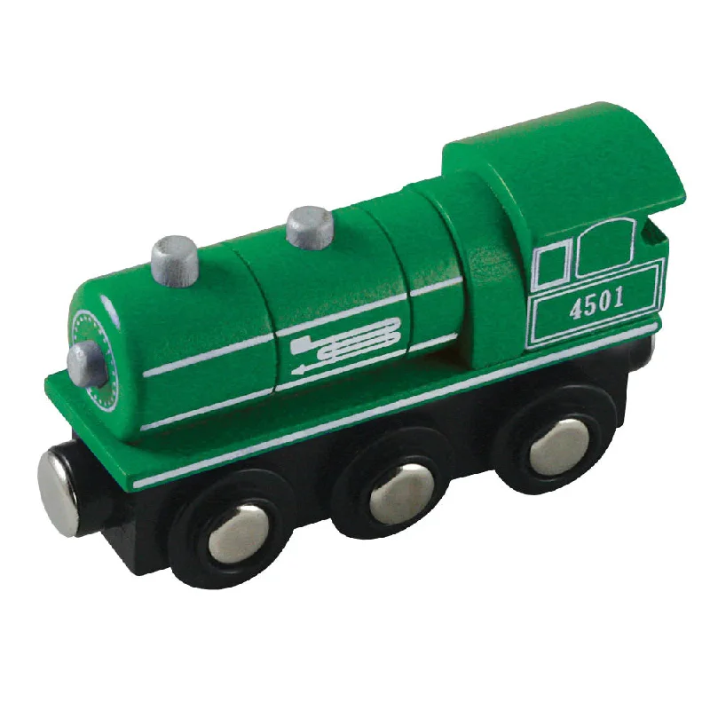 classic wooden toys for kids                Li'l Chugs - Green Steam Locomotive