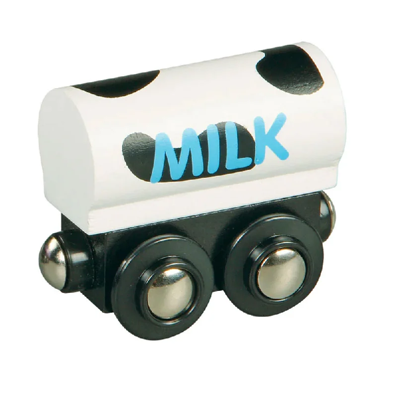 functional wooden toys               Li'l Chugs - Milk Freight Car