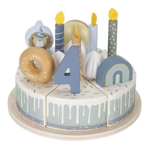 play-value packed wooden toys                   Little Dutch: Wooden Cake - Blue