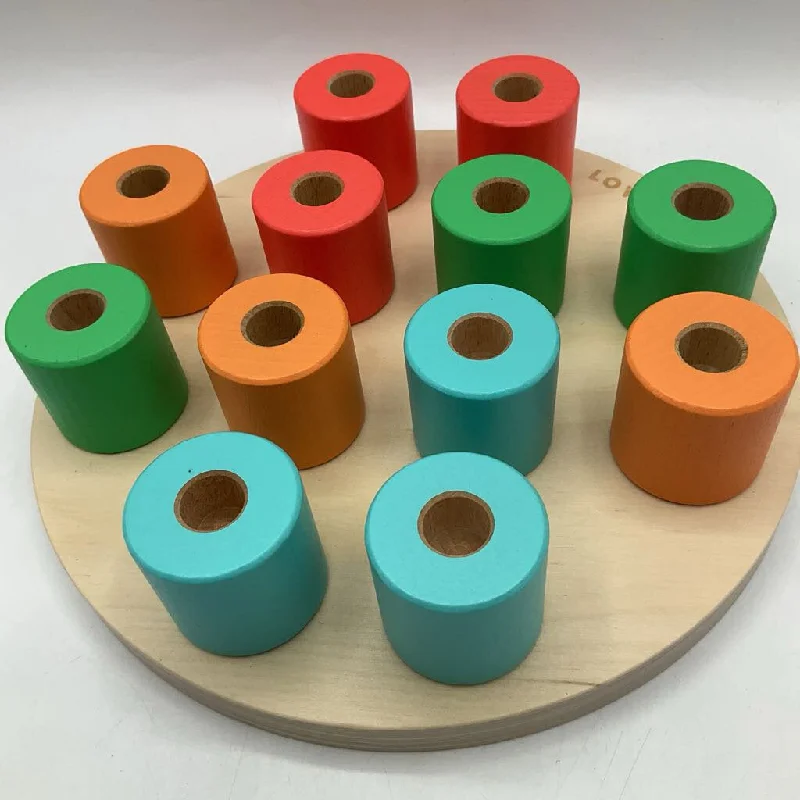sturdy and reliable wooden toys that provide hours of fun                   Lovevery Wooden Stacking Pegboard