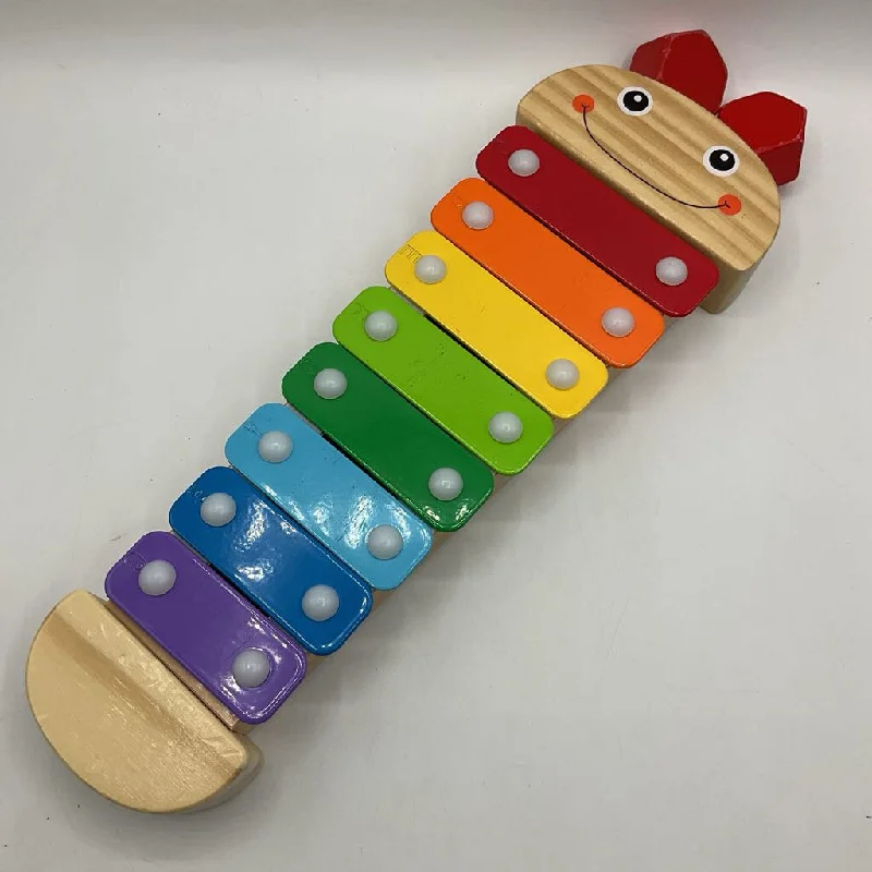 safe and durable wooden toys                   Melissa & Doug Wooden Caterpillar Xylophone