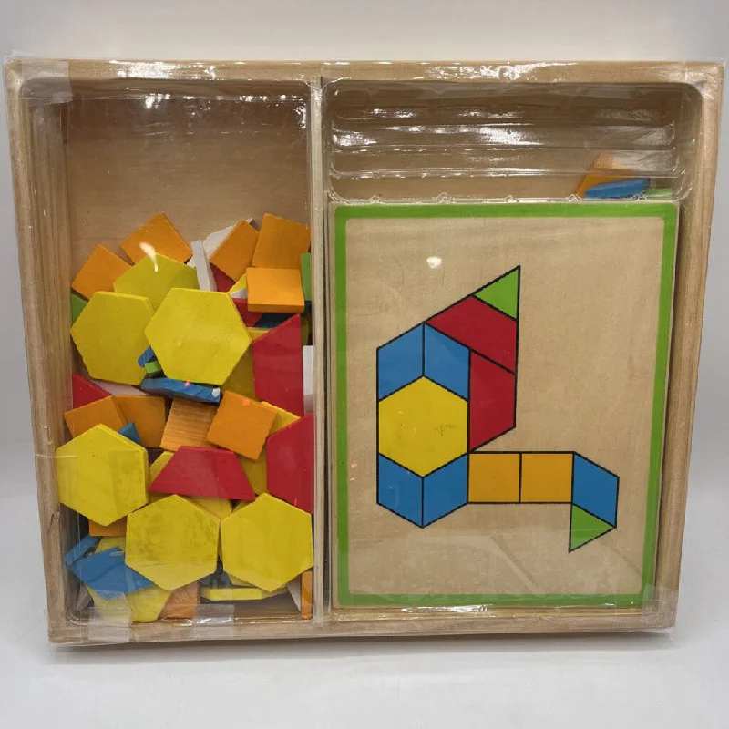 detailed wooden toys                 Melissa & Doug Wooden Pattern Blocks Mosaic