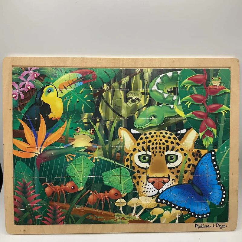 enchanting wooden toys for toddlers                   Melissa & Doug Wooden Rain Forest Puzzle