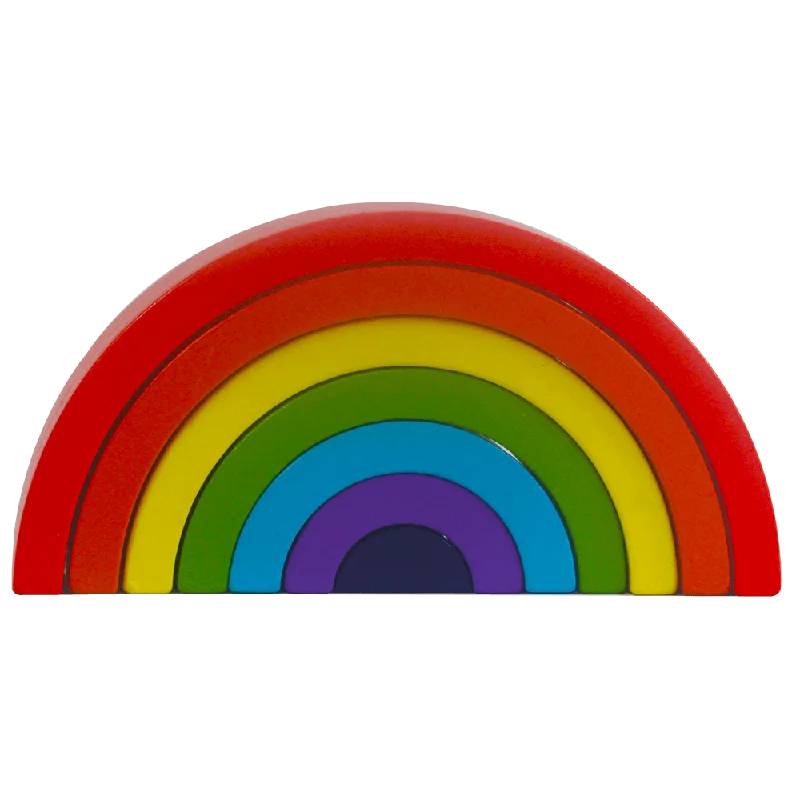 colorful wooden toys for toddlers             Montessori Toy - Wooden Rainbow