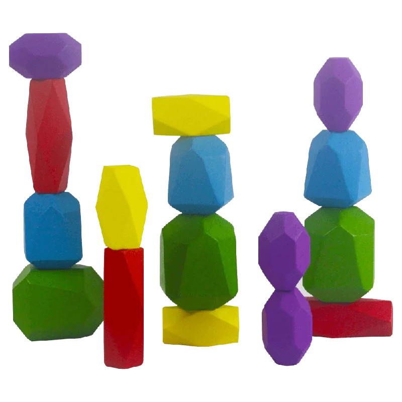 beautifully detailed wooden toys                  Stacking Toy - Balancing Stones