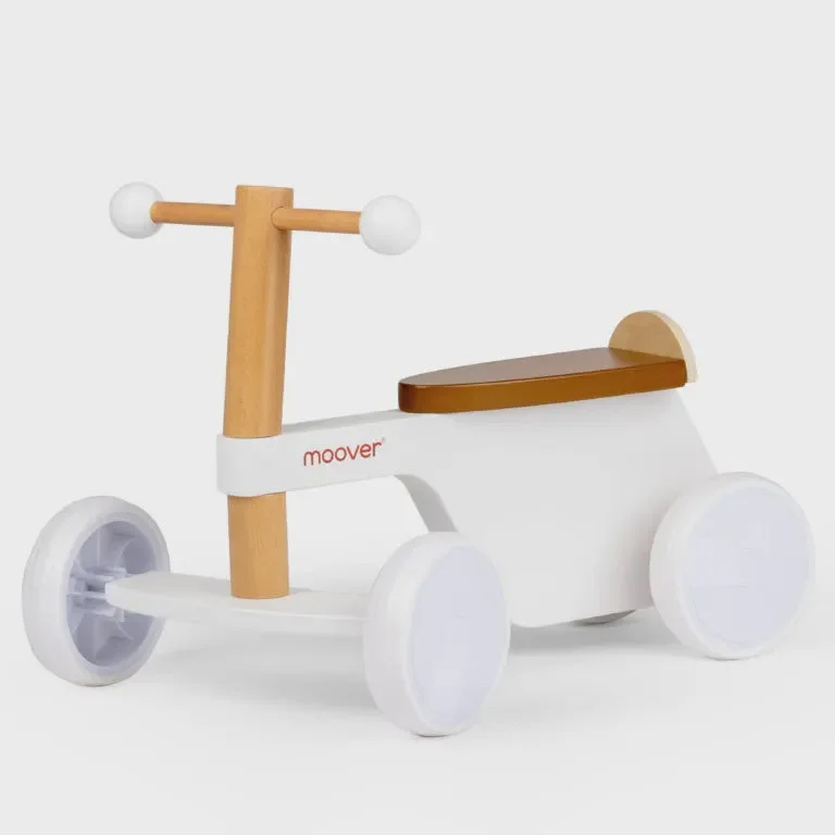 environmentally conscious wooden toys                 Moover - Ride-On Bike White
