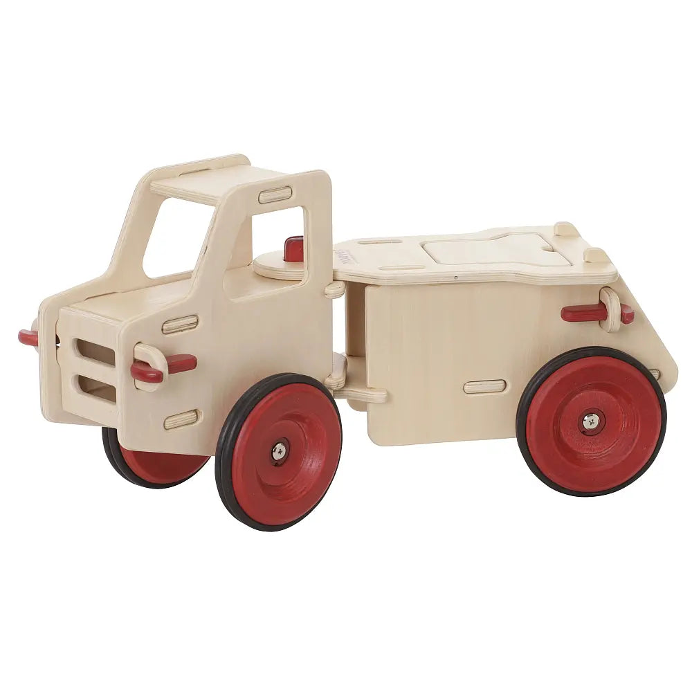 robust and engaging wooden toys for kids                   Moover - Ride On Dump Truck Natural