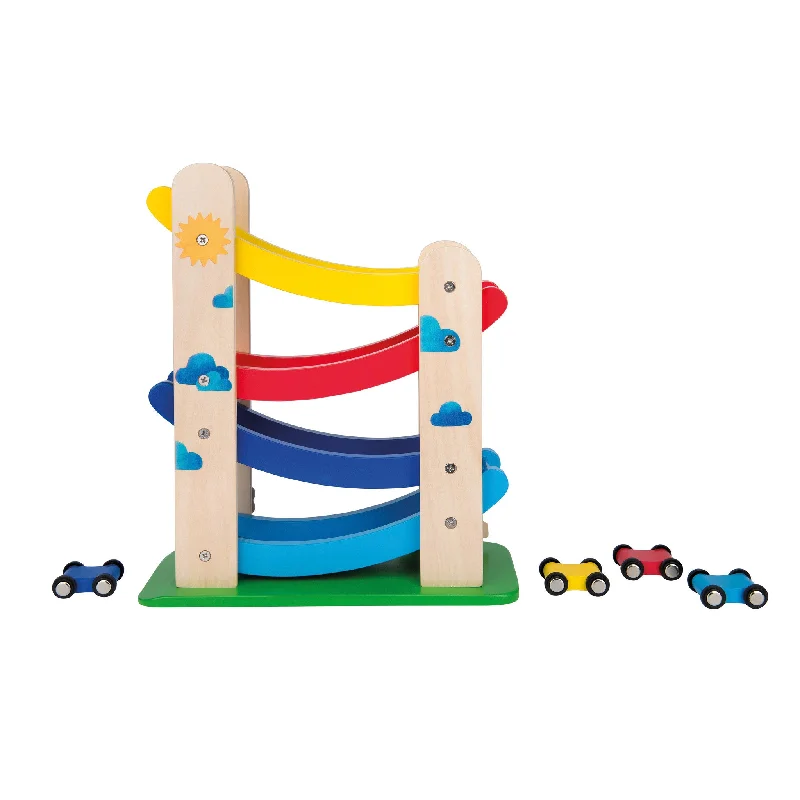 sustainable wooden toys                   Moulin Roty Wooden Cars Circuit