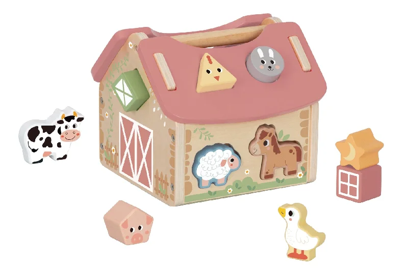 charming wooden toys                   My Forest Friends - Farm House Shape Sorter