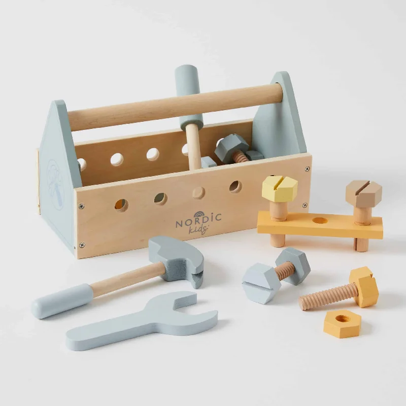 imaginative wooden toys                  Nordic Kids - Wooden Tool Box Set