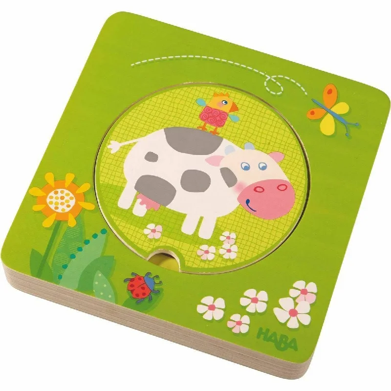 non-toxic wooden toys                   On the Farm 5 Piece Wooden Puzzle
