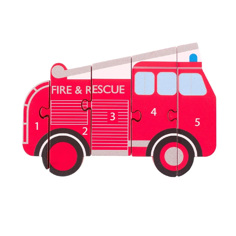 historically accurate and educational wooden toys that teach about cultures                   Orange Tree Toys Fire Engine Number Puzzle