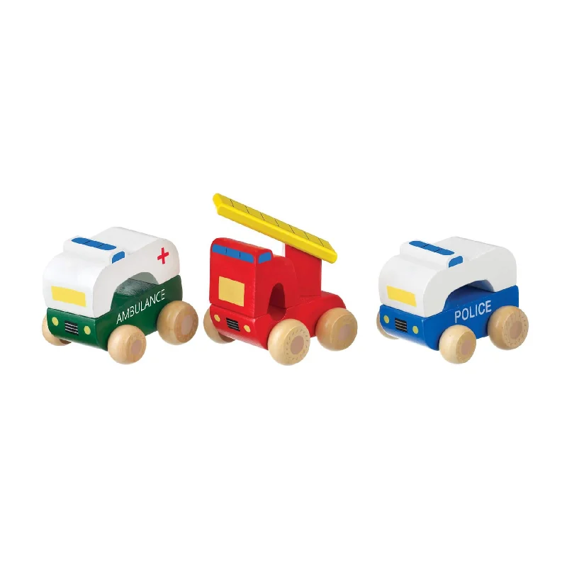 sturdy and reliable wooden toys that provide hours of fun                   Orange Tree Toys First Emergency Vehicles