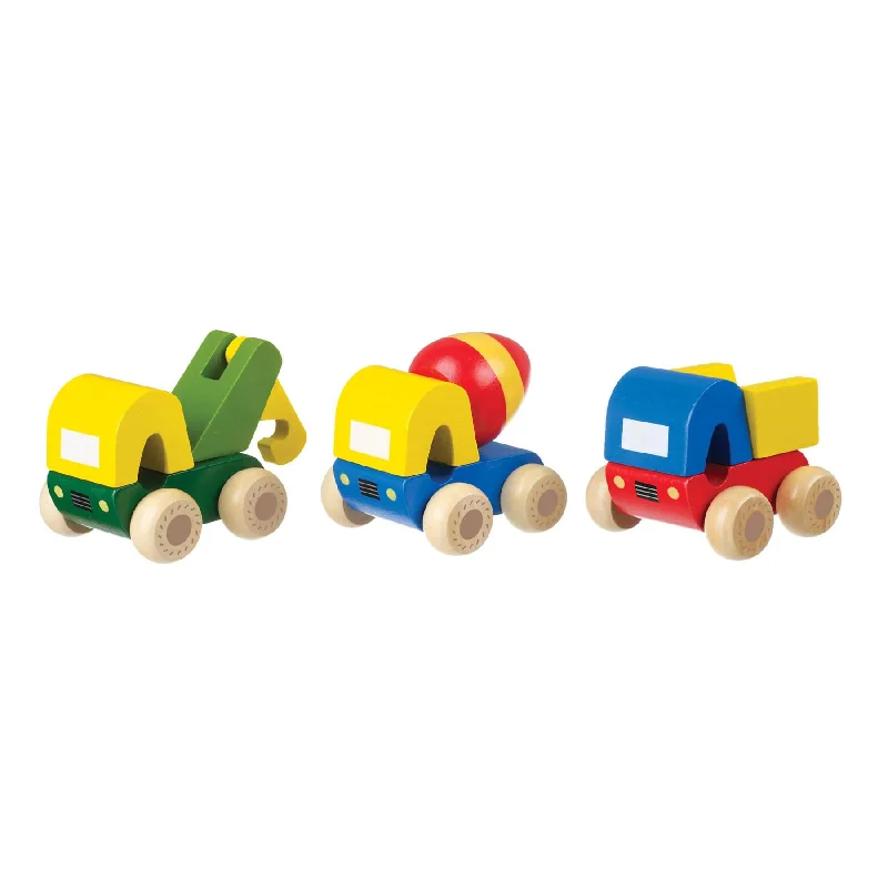 robust and durable wooden toys that withstand the test of time                   Orange Tree Toys Set of Three Wooden First Trucks For Children