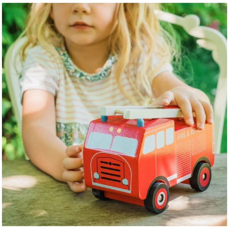 robust and durable wooden toys that are built to last                   Orange Tree Toys - Vintage Wooden Fire Engine