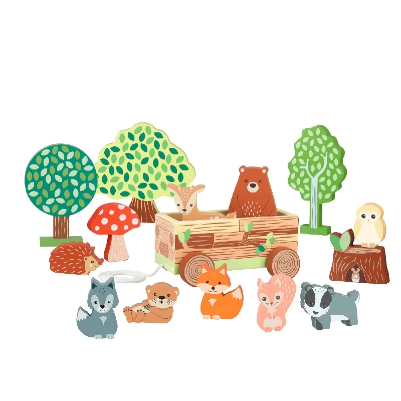 traditional wooden toys                   Orange Tree Toys Woodland Play Set