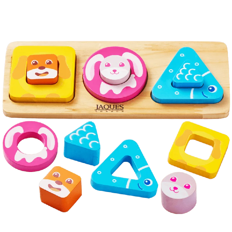 engaging wooden toys                   Pet Shape Puzzle - Montessori Toy for Kids