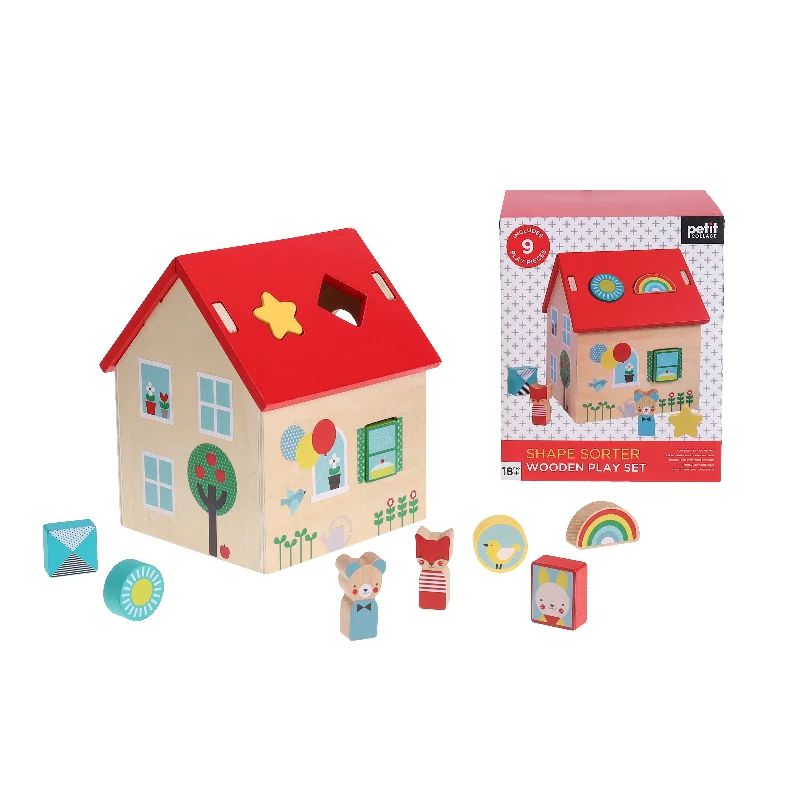 delightful wooden toys for children                   Shape Sorter Wooden Play Set