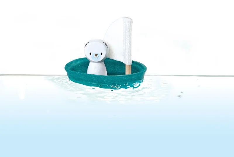 safe and non-toxic wooden toys for babies                   Bath Toy - Polar Bear