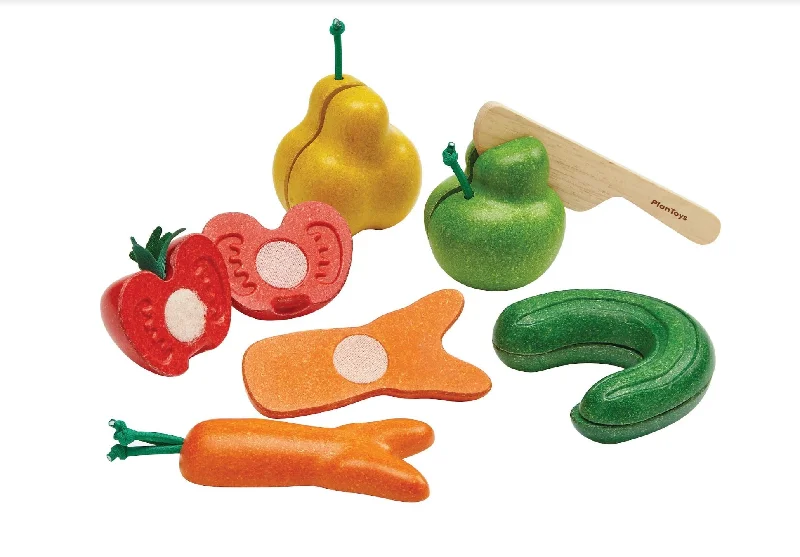 sturdy and reliable wooden toys that provide hours of fun                   Fruit & Vegetables - Wooden