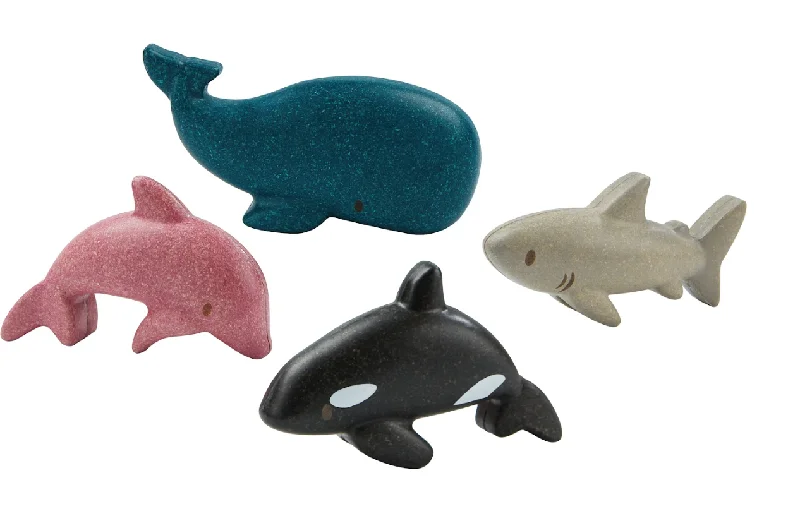 colorful wooden toys for toddlers             Wooden Sea Life Animals