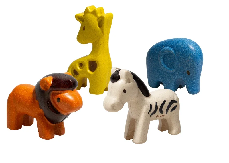 sturdy and safe wooden toys                 Wooden Wildlife Animals