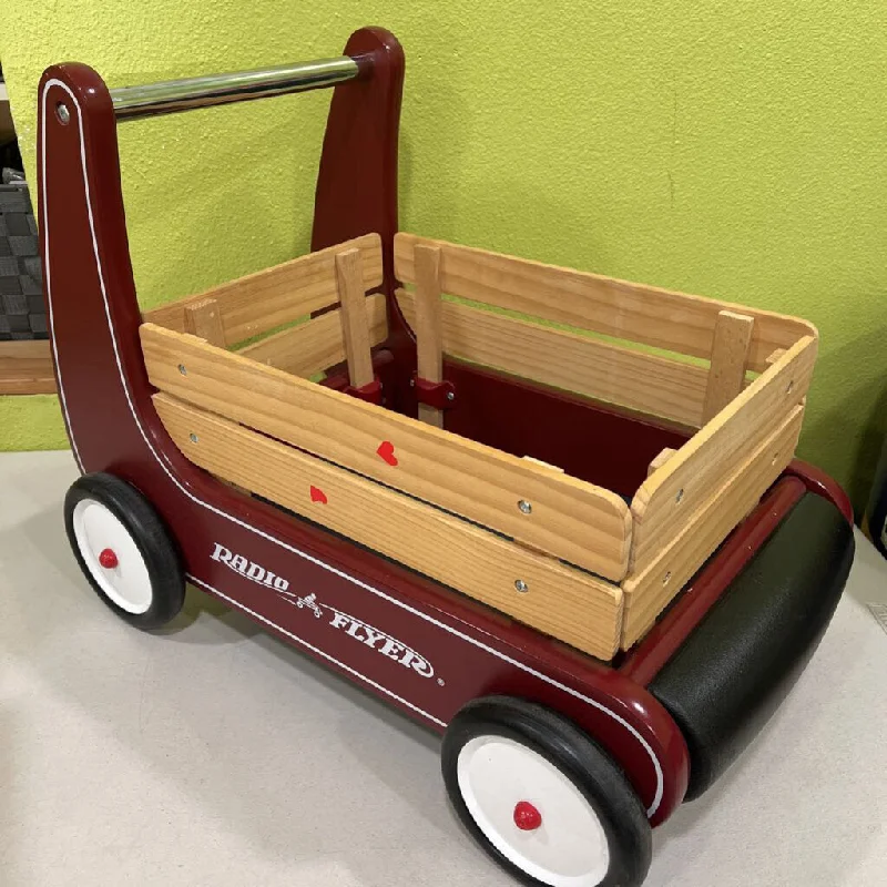 sturdy and durable wooden toys for rough play                   Radio Flyer Wooden Push Walker Wagon