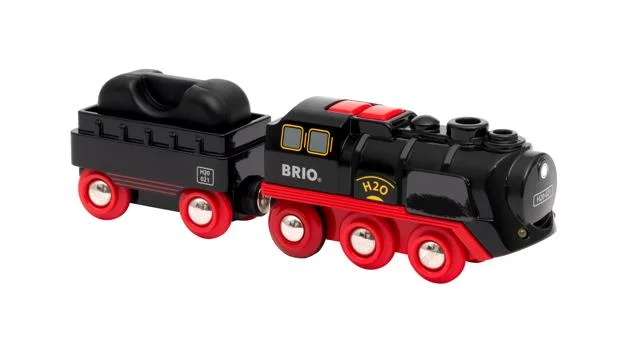 colorful and cheerful wooden toys                   Brio 33884 Battery-Operated Steaming Train