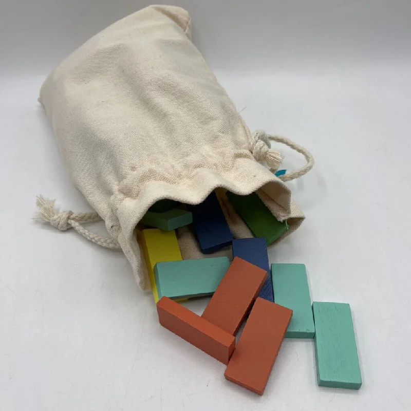 thoughtfully crafted and safe wooden toys                   Small Bag Of Wooden Colorful Blocks