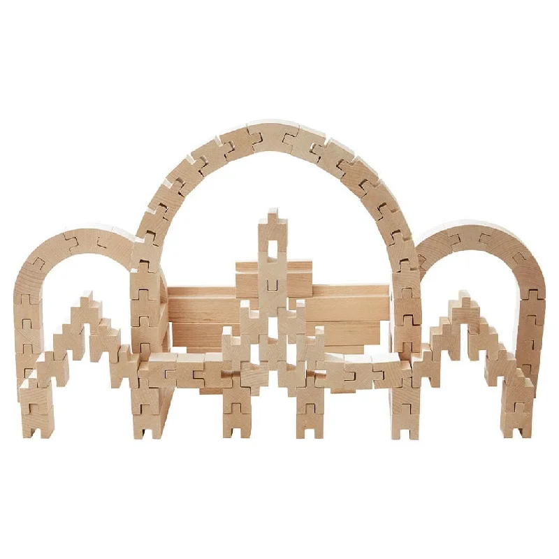 playful wooden toys                  Interlocking Wooden Blocks Construction Set