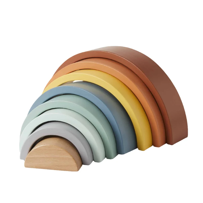 enchanting wooden toys that create lasting memories                   Zookabee - Rainbow Stacker Dark