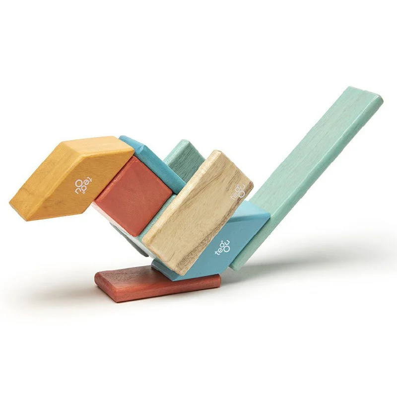 beautifully detailed wooden toys                  Tegu Sunset Magnetic Wooden Block 14 Pieces