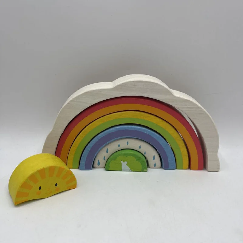 enchanting and whimsical wooden toys that captivate attention                   Tender Leaf Wooden Stacking Rainbow
